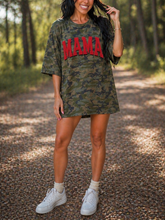 Load image into Gallery viewer, PUFF PRINT MAMA CAMO TEE
